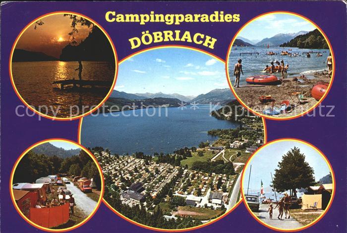 Doebriach Millstaettersee Campingparadies Fliegeraufnahme Boot Angeln