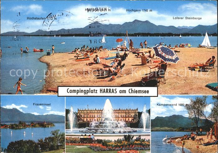 Harras Chiemsee Campingplatz Fraueninsel Kampenwand Loferer Steinberge Hochgern