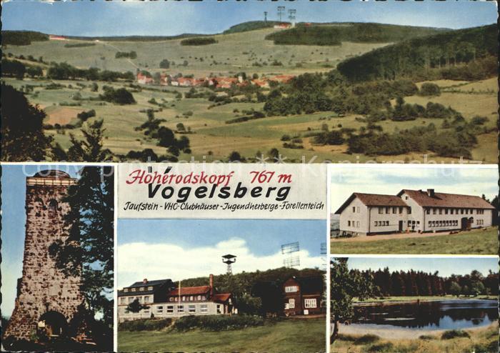 Vogelsberg Hessen Berggasthof Hoherodskopf Taufstein Clubhaeuser Jugendherberge