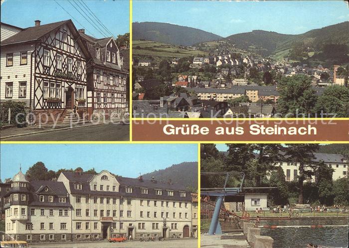 Steinach Thueringen Kirchstrasse Rathaus Karl Marx Platz Freibad