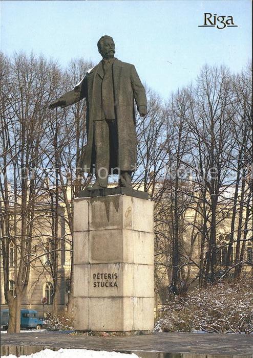 Riga Lettland Statue Peteris Stucka