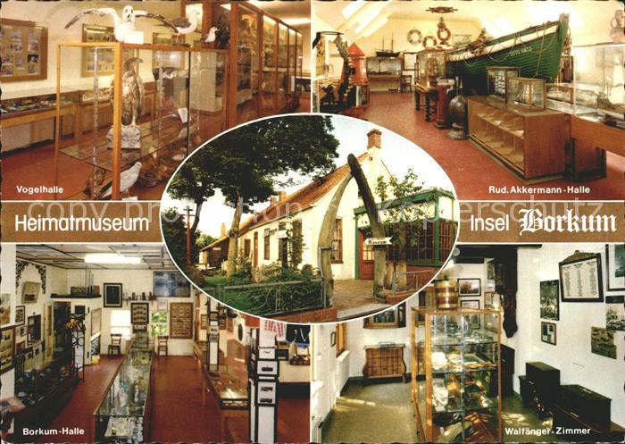 BORKUM Nordseebad Niedersachsen Heimatmuseum Vogelhalle Walfaenger Zimmer Borkum