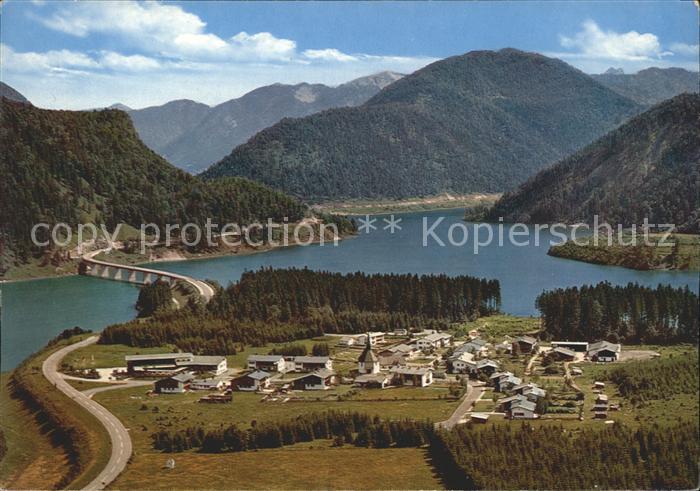 Bad Toelz Sylvensteinstausee Fliegeraufnahme