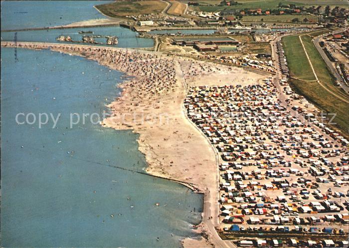 Bensersiel Badestrand Campingplatz Fliegeraufnahme