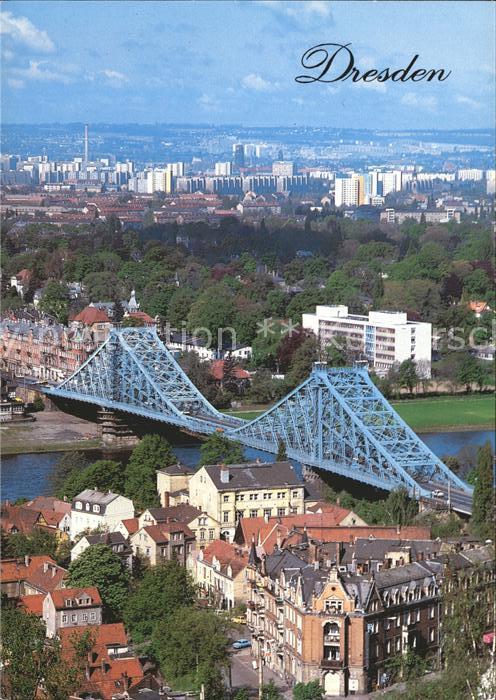 DRESDEN Elbe Blaue Wunder Eilbbruecke Blasewitz Loschwitz