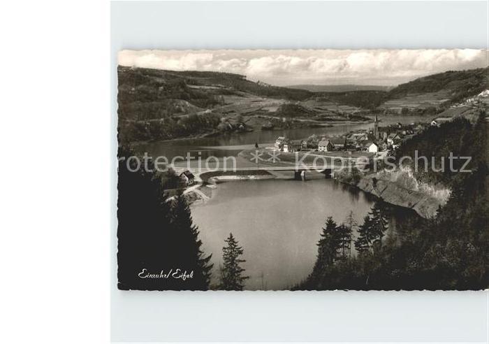 Einruhr Dorf am See Fliegeraufnahme