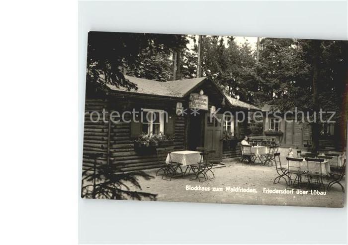 Loebau Sachsen Blockhaus zum Waldfrieden