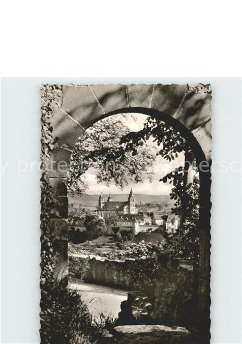 Schwaebisch Hall Blick von der Limpurg auf die Comburg