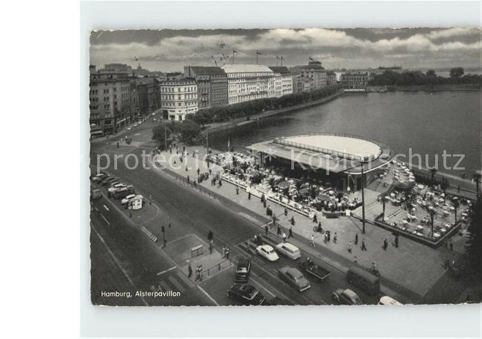 HAMBURG  CITY Alsterpavillon Fliegeraufnahme