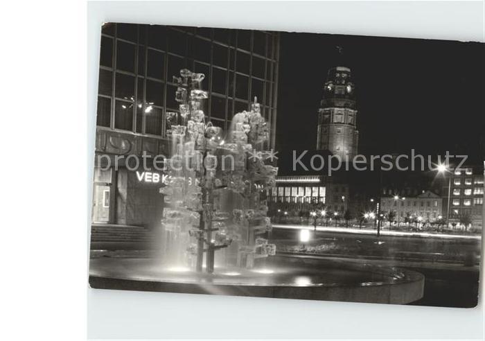 DRESDEN Elbe Glasbrunnen Pirnaischen Platz Rathaus