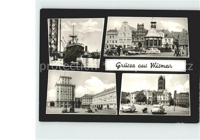 Wismar Mecklenburg Vorpommern Hafen Marktplatz Wasserkunst