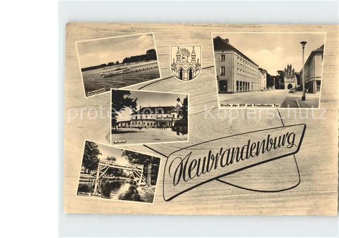 Neubrandenburg Bahnhof Weisse Bruecke Strasse der DSF
