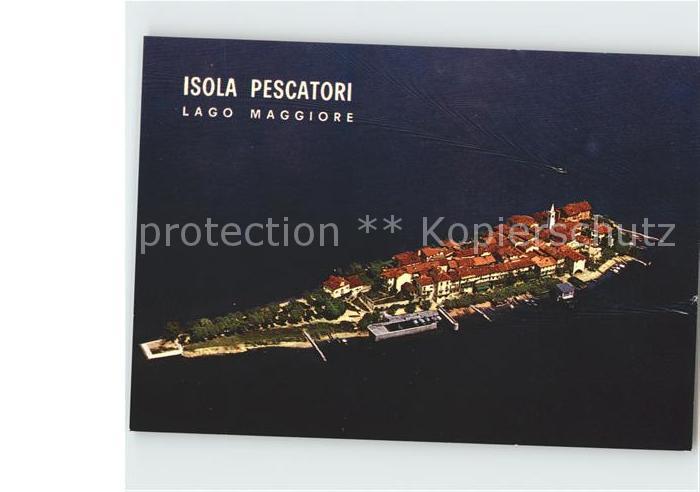 Lago Maggiore Isola Pescatori Fliegeraufnahme