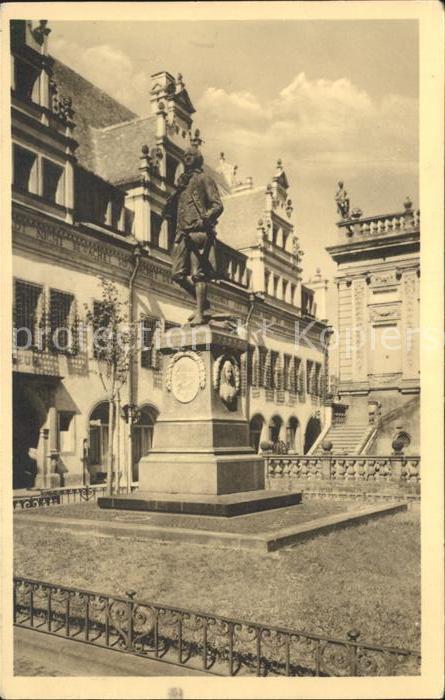LEIPZIG Sachsen Naschmarkt Goethedenkmal