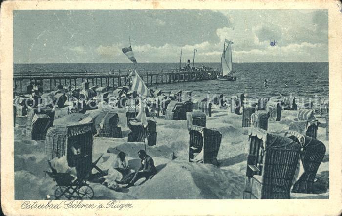 Goehren Ruegen Ostseebad Strandpartie