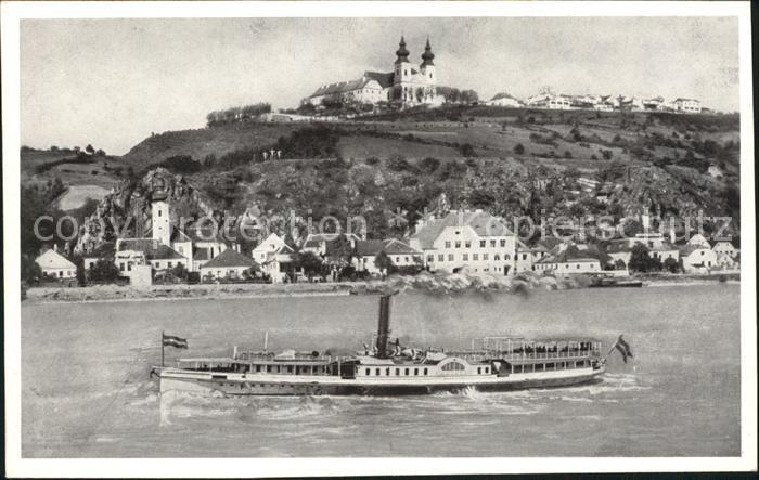 Linz Donau Ortsblick Kirche Donaudampfer