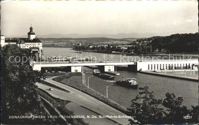 Ybbs Donau Donaukraftwerk Schiffahrts Schleusen