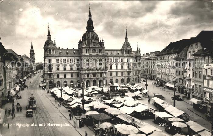 Graz Steiermark Hauptplatz mit Herrengasse