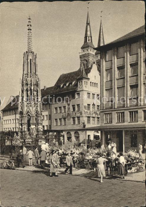 NueRNBERG  CITY Hauptmarkt Schoener Brunnen