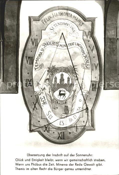 Stolberg Harz Sonnenuhr am Rathaus