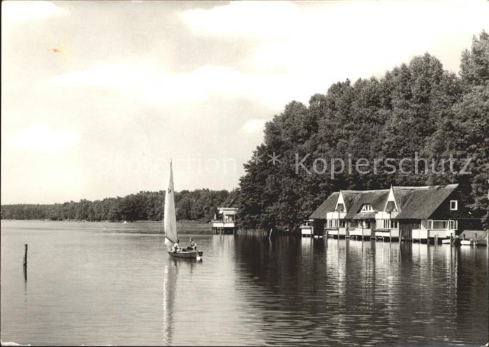 Wusterhausen Dosse Bootshaeuser am Klempowsee