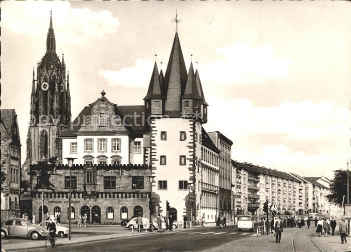 Frankfurt Main Saalhof mit Rententurm und Dom