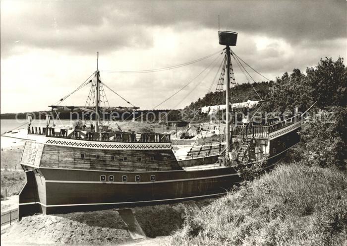 Sassnitz Ostseebad Ruegen OT Neu Mukran Piratenschiff