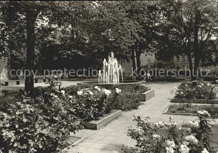 Grossenhain Sachsen Anlagen an der Karl Maria von Weber Allee Springbrunnen