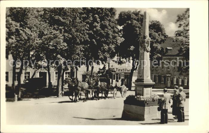 Oberwiesenthal Erzgebirge Postkutsche Postmeilensaeule Markt