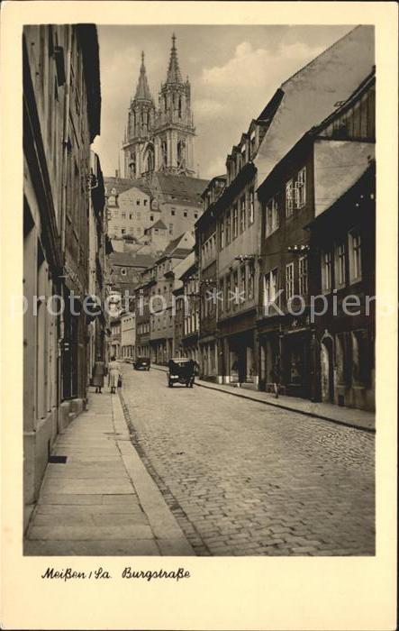 Meissen Elbe Sachsen Burgstrasse