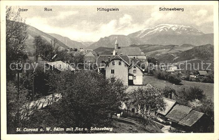 St Corona Wechsel Rax Schneeberg