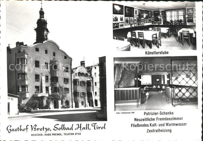 Hall Tirol Gasthof Bretze Künstlerstube Patrizier-