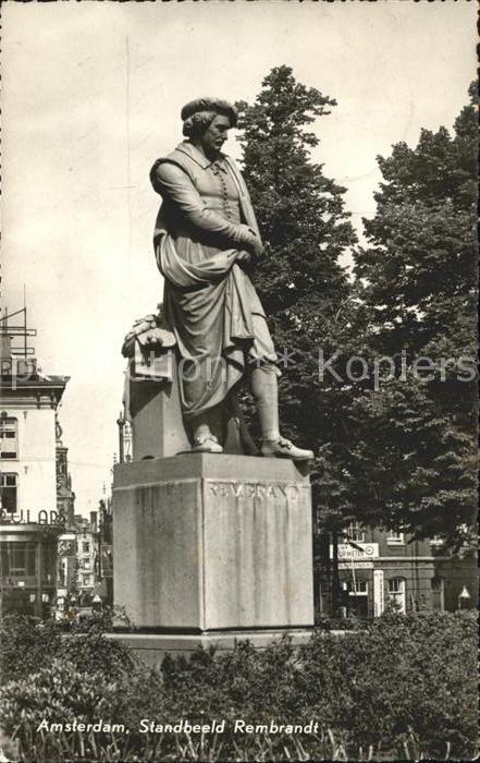 Amsterdam Niederlande Standbeeld Rembrandt