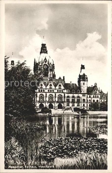 HANNOVER  CITY Rathaus Maschpark