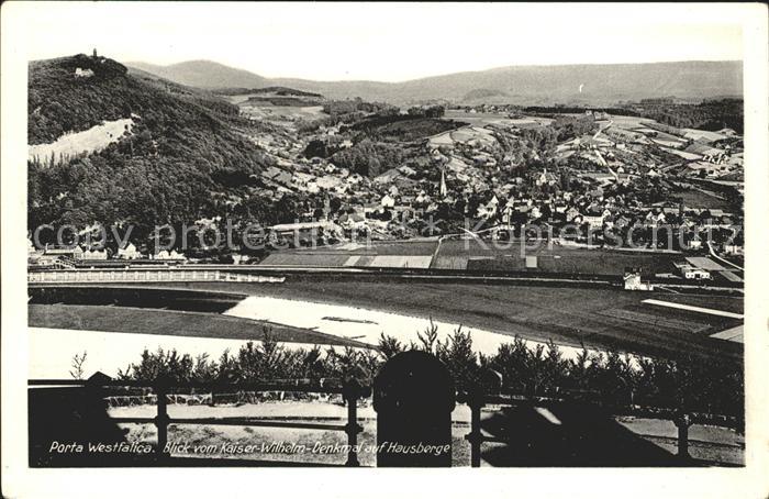 Porta Westfalica Panorama vom Kaiser Wilhelm Denkmal Hausberge