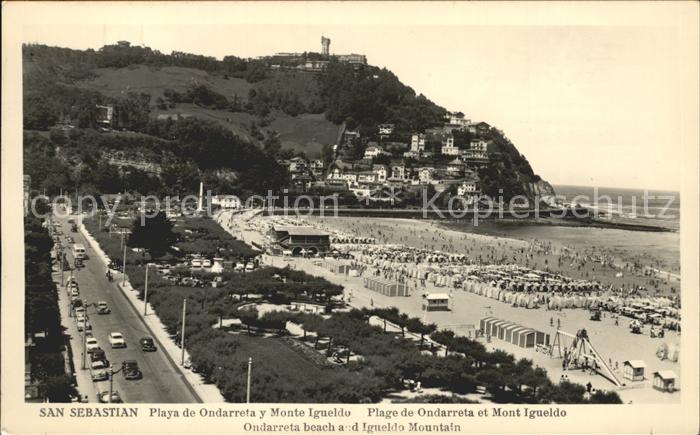 San Sebastian  Pais Vasco ES Playa de Ondarreta y Monte Igueldo