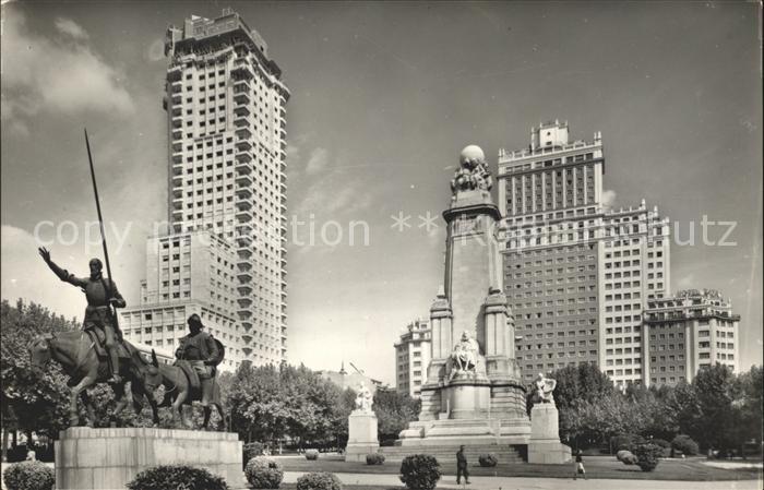 Madrid Spain Plaza de Espana Monumento a Cervantes