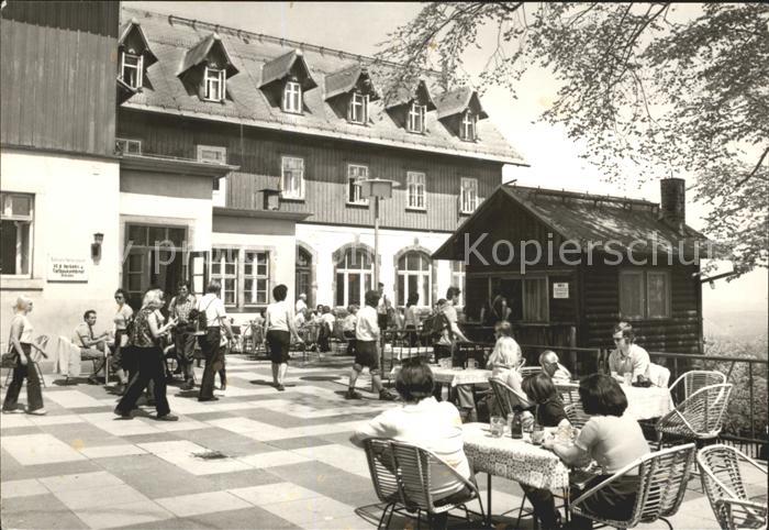 Grosser Winterberg Saechs. Schweiz Betriebsferienheim VEB Dresden Terrasse