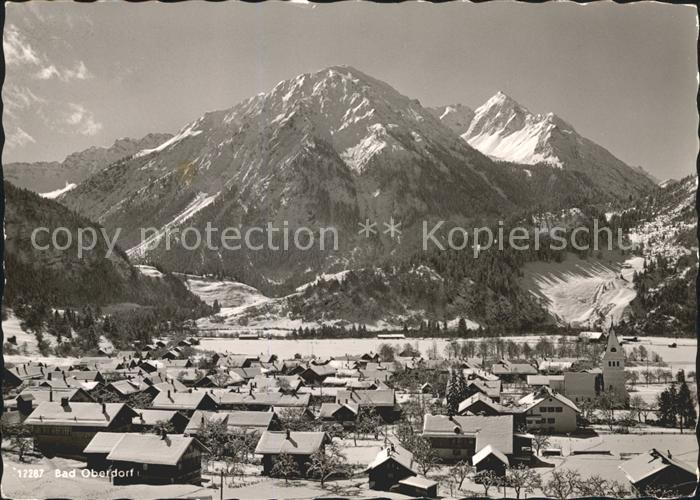 Bad Oberdorf Allgaeuer Alpen mit Breitenberg und Rotspitze