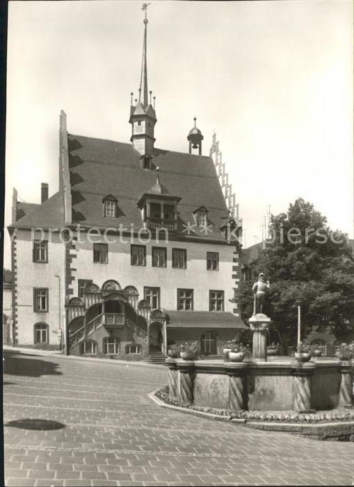 Poessneck Rathaus mit Freitreppe