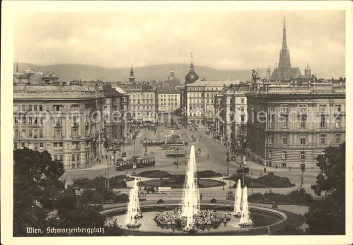 Wien Schwarzenbergplatz Springbrunnen