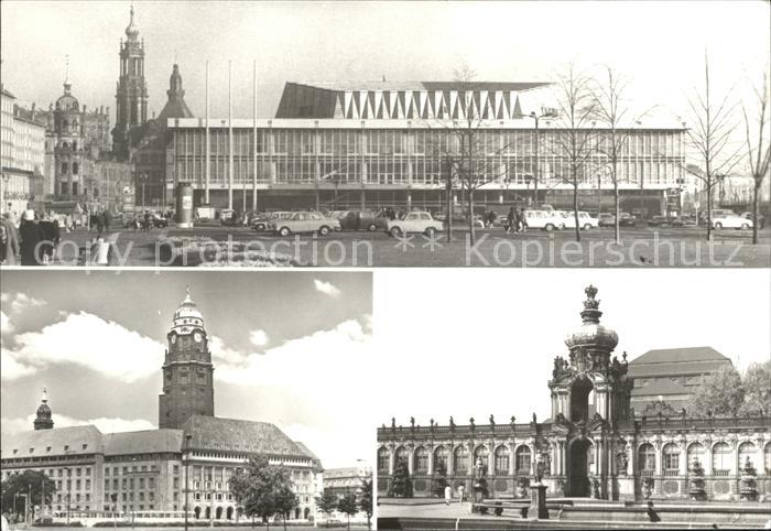 DRESDEN Elbe Kulturpalast Rathaus Zwinger