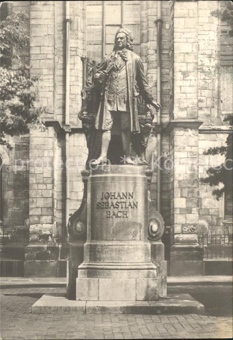 LEIPZIG Sachsen Bach Denkmal vor der Thomaskirche