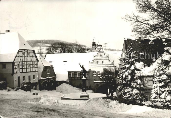 Lauenstein Erzgebirge Markt Brunnen
