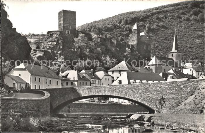 Esch-sur-Sure Le pont ruines du Chateau