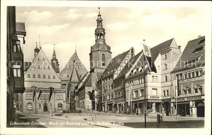 Eisleben Markt Rathaus Sankt Andreas Kirche