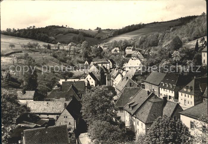 Liebstadt Blick vom Schloss Kuckuckstein auf den Markt und Oberstadt