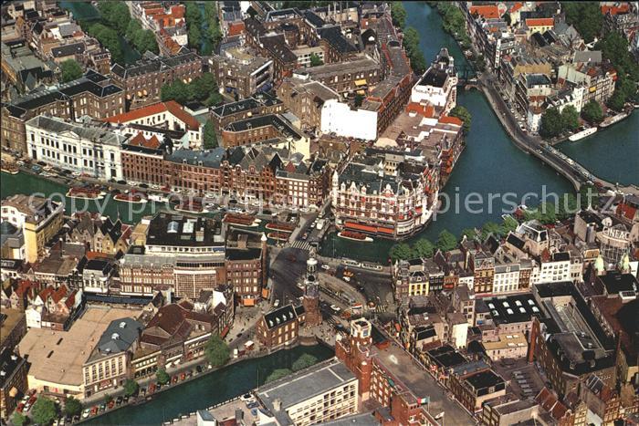 Amsterdam Niederlande Muenzturm Muenzplatz Fliegeraufnahme