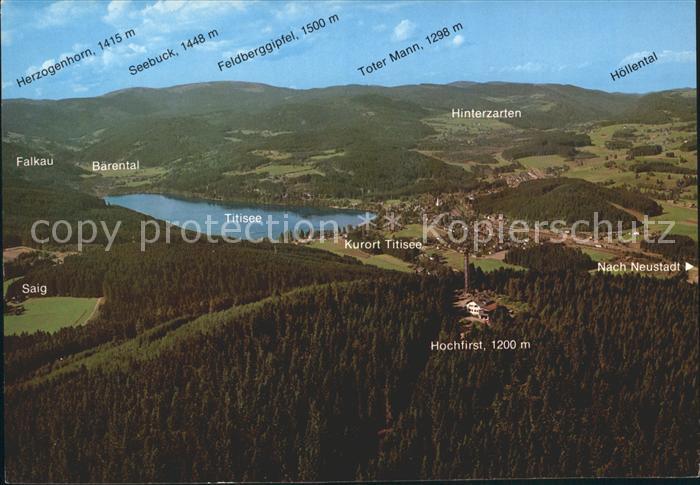 TITISEE Schwarzwald BW Hochfirst Hinterzarten Feldberggebiet Fliegeraufnahme