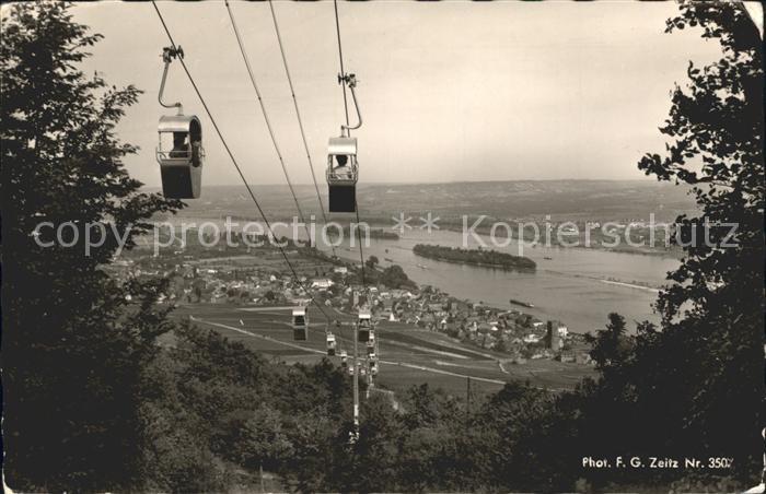 Foto Zeitz F.G. Nr. 3507 Seilbahn Ruedesheim am Rhein